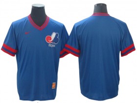 Montreal Expos Blank Blue Cooperstown Collection Legend Jersey