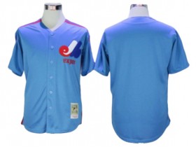 Montreal Expos Blank Blue Throwback Jersey