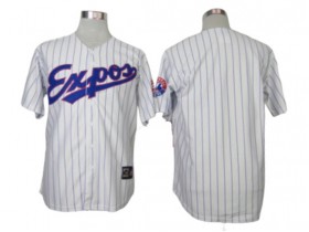 Montreal Expos Blank White Stripe Throwback Jersey