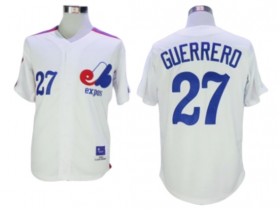 Montreal Expos #27 Vladimir Guerrero White Throwback Jersey