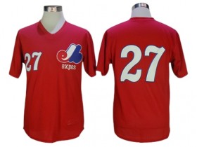 Montreal Expos #27 Vladimir Guerrero Red 1989 Mesh BP Throwback Jersey