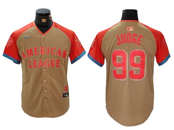 American League #99 Aaron Judge Cream 2024 MLB All-Star Game Limited Jersey