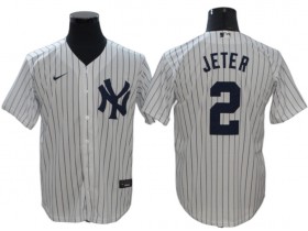 New York Yankees #2 Derek Jeter White Home Limited Jersey