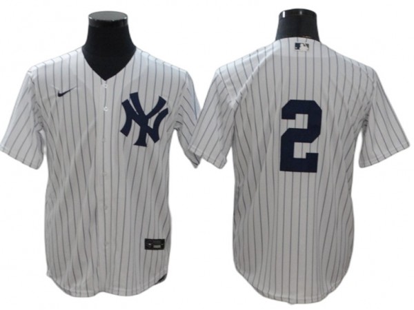 New York Yankees #2 Derek Jeter White Home Cool Base Jersey