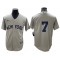 New York Yankees #7 Mickey Mantle Gray Road Cool Base Jersey