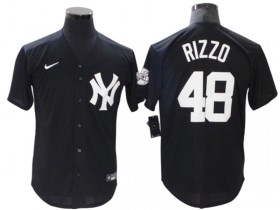 New York Yankees #48 Anthony Rizzo Black Fashion Cool Base Jersey