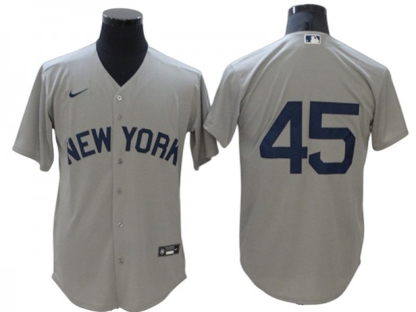 New York Yankees #45 Gerrit Cole Gray Cool Base Jersey