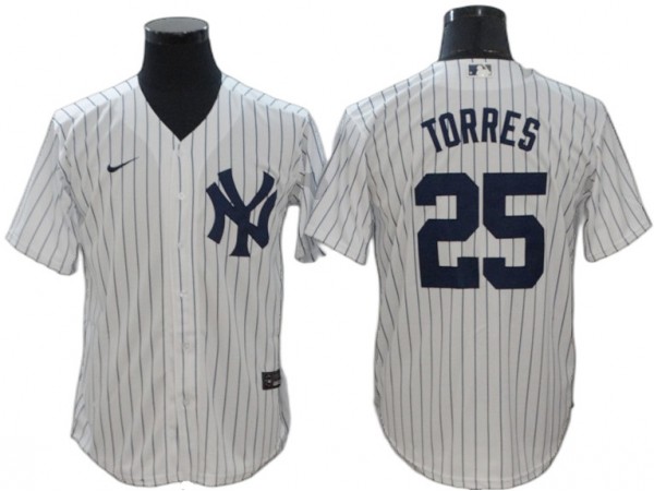 New York Yankees #25 Gleyber Torres White Home Limited Jersey