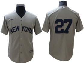 New York Yankees #27 Giancarlo Stanton Gray Cool Base Jersey