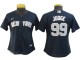 Women's New York Yankees #99 Aaron Judge Cool Base Player Name Jersey - White/Gray/Navy