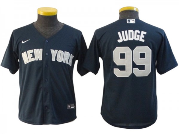 Youth New York Yankees #99 Aaron Judge Cool Base Player Name Jersey-White/Gray/Navy