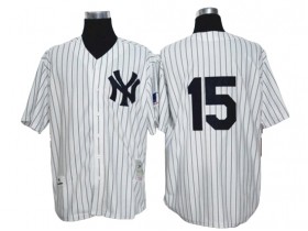 New York Yankees #15 Thurman Munson White Throwback Jersey