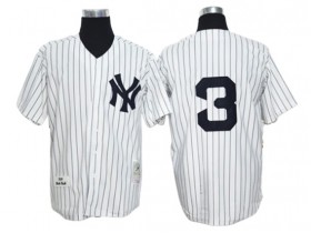 New York Yankees #3 Babe Ruth White Throwback Jersey