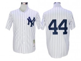 New York Yankees #44 Reggie Jackson White 1977 Throwback Jersey