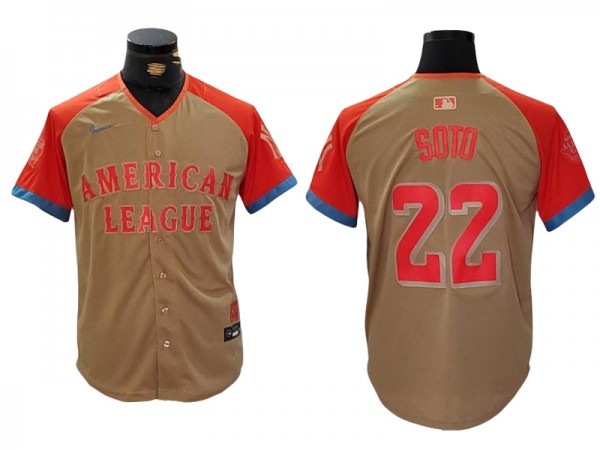 American League #22 Juan Soto Cream 2024 MLB All-Star Game Limited Jersey