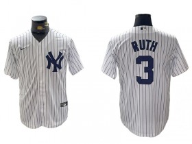 New York Yankees #3 Babe Ruth White Home Limited Player Name Jersey