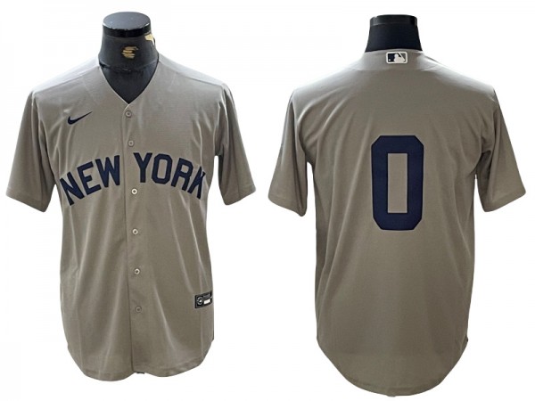 New York Yankees #0 Marcus Stroman Gray Away Jersey