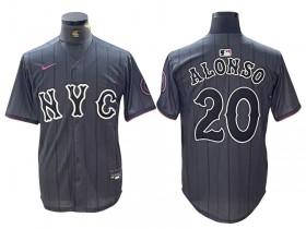 New York Mets #20 Pete Alonso Graphite 2024 City Connect Limited Jersey