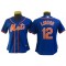 Women's New York Mets #12 Francisco Lindor Cool Base Jersey - Royal/White