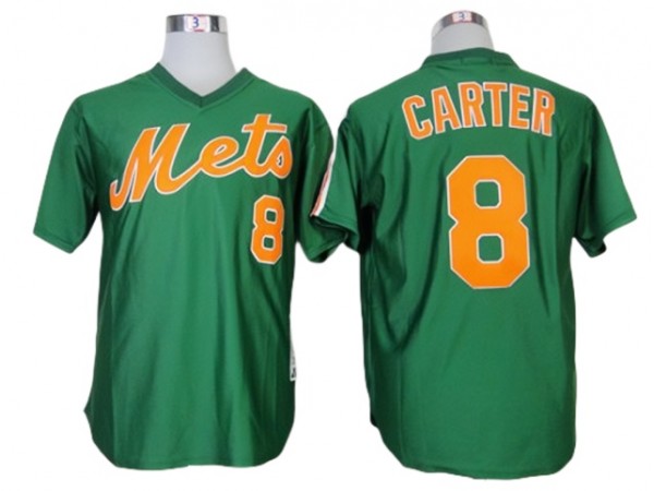 New York Mets #8 Gary Carter Green Throwback Jersey New York Mets #8 Gary Carter Green Throwback Jersey