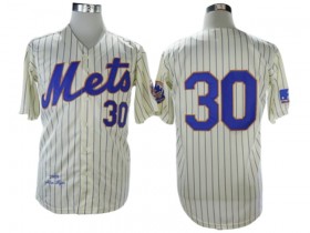 New York Mets #30 Nolan Ryan Cream 1969 Throwback Jersey