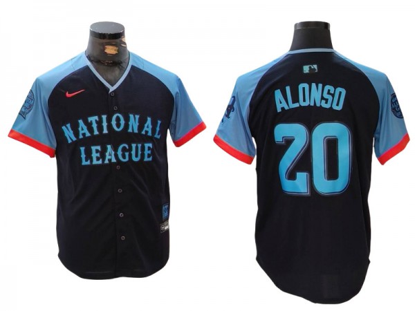 National League #20 Pete Alonso Navy 2024 MLB All-Star Game Limited Jersey