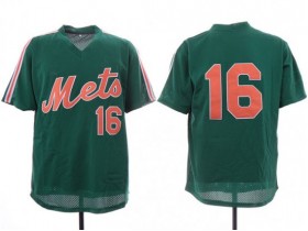 New York Mets #16 Dwight Gooden Green Mesh BP Throwback Jersey