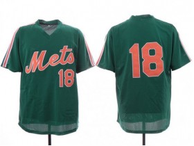 New York Mets #18 Darryl Strawberry Green 1988 Mesh BP Throwback Jersey