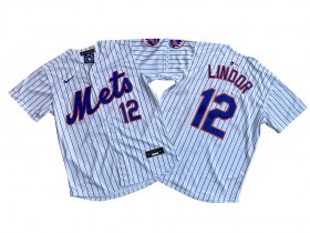 New York Mets #12 Francisco Lindor White Limited Jersey