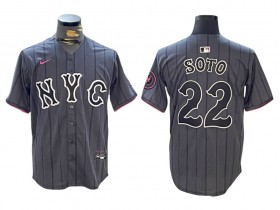 New York Mets #22 Juan Soto Graphite 2024 City Connect Limited Jersey