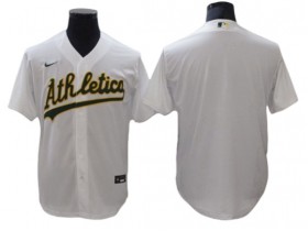 Oakland Athletics Blank White Home Cool Base Jersey