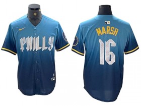 Philadelphia Phillies #16 Brandon Marsh Blue 2024 City Connect Limited Jersey