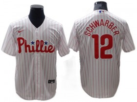 Philadelphia Phillies #12 Kyle Schwarber White Cool Base Jersey