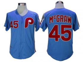 Philadelphia Phillies #45 Tug McGraw Light Blue 1983 Throwback Jersey