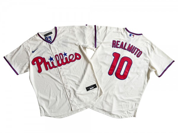 Philadelphia Phillies #10 J.T. Realmuto Cream Limited Jersey