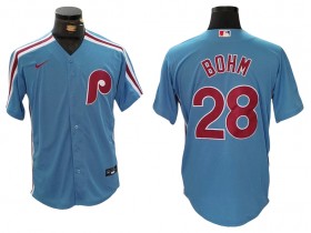 Philadelphia Phillies #28 Alec Bohm Light Blue Cool Base Jersey