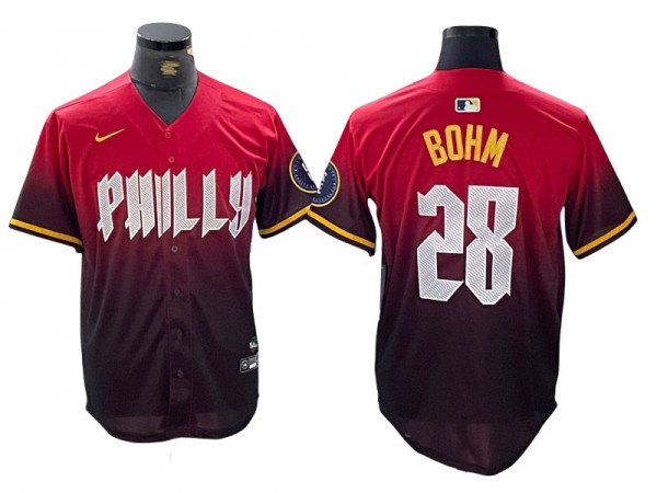 Philadelphia Phillies #28 Alec Bohm Red 2024 City Connect Limited Jersey