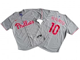 Philadelphia Phillies #10 J.T. Realmuto Gray Limited Jersey