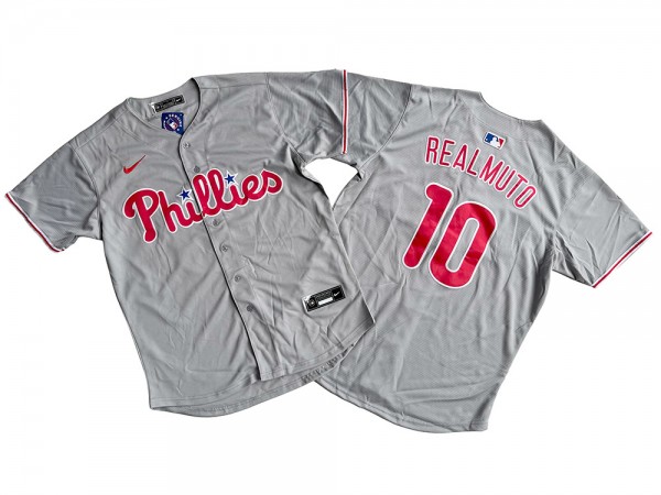 Philadelphia Phillies #10 J.T. Realmuto Gray Limited Jersey