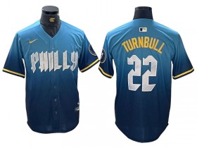 Philadelphia Phillies #22 Spencer Turnbull Blue 2024 City Connect Limited Jersey