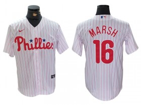 Philadelphia Phillies #16 Brandon Marsh White Limited Jersey