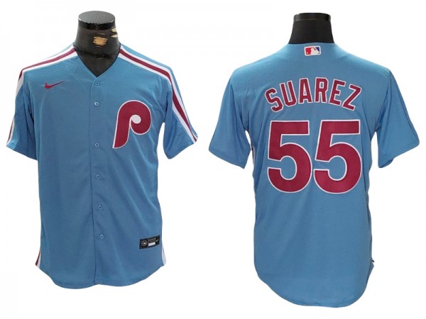 Philadelphia Phillies #55 Ranger Suárez Light Blue Limited Jersey