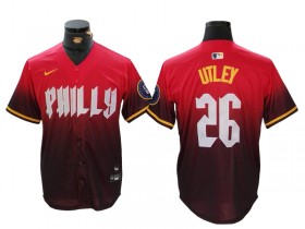 Philadelphia Phillies #26 Chase Utley Red 2024 City Connect Limited Jersey