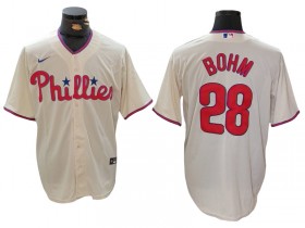 Philadelphia Phillies #28 Alec Bohm Cream Cool Base Jersey