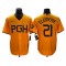 Pittsburgh Pirates #21 Roberto Clemente Gold City Connect Jersey