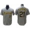 Pittsburgh Pirates #21 Roberto Clemente Gray Pinstripe Cool Base Jersey