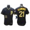 Pittsburgh Pirates #21 Roberto Clemente Black Alternate Flex Base Jersey