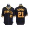 Pittsburgh Pirates #21 Roberto Clemente Black 1971 Throwback Jersey