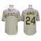 Pittsburgh Pirates #24 Barry Bonds Gray Cooperstown Collection Throwback Jersey