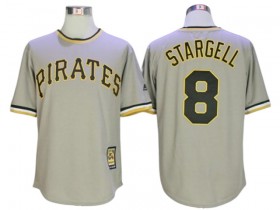 Pittsburgh Pirates #8 Willie Stargell Gray Cooperstown Collection Throwback Jersey